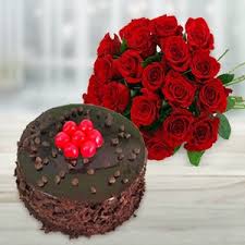 Red Roses and Chocolate Cake