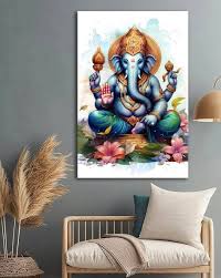 Ganesh Idol Canvas painting